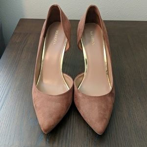 Brown Suede Pumps
